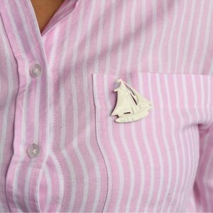 Vintage Sailboat Brooch, Coastal Theme Jewelry